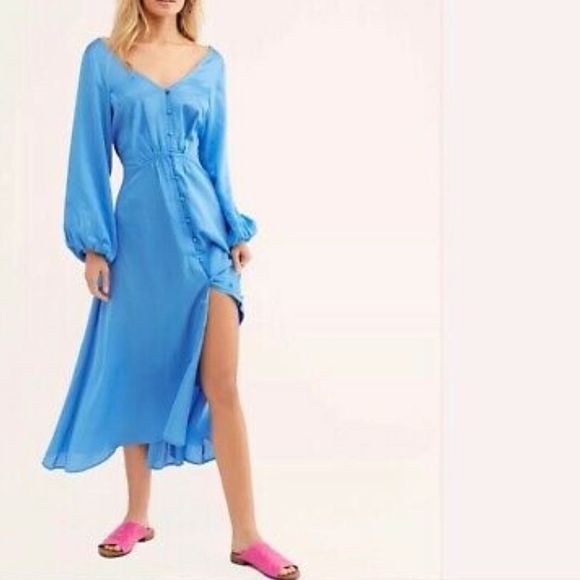 NWT Free People Later Days Midi Dress - Picture 2 of 11